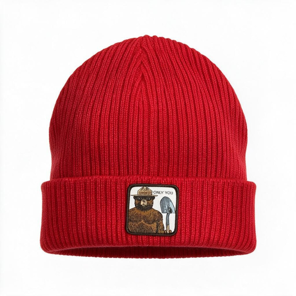 Classic Smokey Bear Cuffed Beanie Red